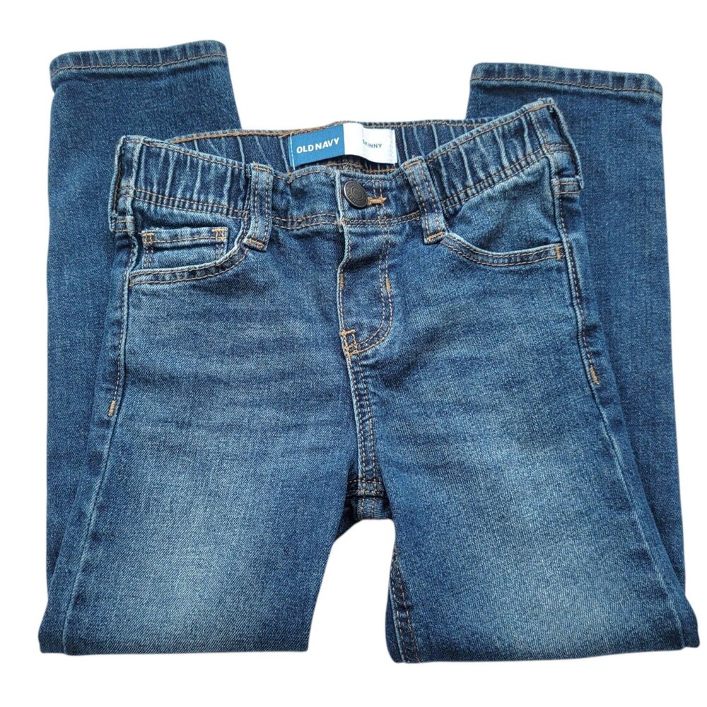 Old Navy Toddler Boy 5T Skinny Jeans Elastic Waist Pull-On MediumWash